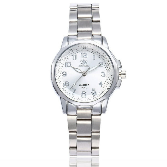 Reloj de cuarzo para mujer, relojes para mujer, reloj de pulsera analógico de cuarzo redondo con correa de acero inoxidable a la moda para mujer, reloj de cuarzo