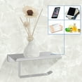 thumbnail image 4 of Stainless Steel Toilet Paper Holder Stand - Dispenser Tissue Roll Towel Hanger Wall Mount Rustproof High gloss Finished with Mobile Phone Storage Shelf Rack for Bathroom Lavatory Toilet Home, 4 of 6