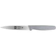 4 Inch Serrated Blade paring knife, Grey handle.