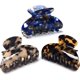 thumbnail image 1 of Juego de 3 pinzas para el cabello para mujeres y niñas, pinza para el cabello antideslizante para adultos de 6,5 cm, pinza para el cabello con forma de cangrejo leopardo y concha de tortuga, 3 colores, 1 of 5