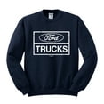 thumbnail image 2 of Wild Bobby, Ford Trucks White Sign, Cars and Trucks, Unisex Crewneck Graphic Sweatshirt, Navy, X-Large, 2 of 4
