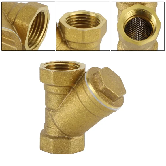 1/2" Npt Thread Y Shaped Brass Strainer Filter Valve Connector For Water Oil