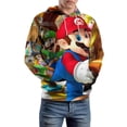 thumbnail image 5 of Mario Hoodie 3D Print Pullover Hooded Long Sleeve Sweatshirts Tops Blouse with Pocket for Mens Womens, 5 of 6