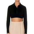 thumbnail image 2 of Gemsli Long Sleeve Crop Top with Pointy Collar SH320, 2 of 5