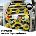 thumbnail image 4 of Sunflowers Stripe Mats Back Seat Protectors, Car Seat Protector Vehicle Organizers Waterproof Cover Back Seat Cover for Kids with 3 Storage Pockets 2 Pack, 4 of 5