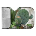 thumbnail image 4 of Awypu Cactus Rocks Leaves Sunshade for Car Windshield Universal Windshield Sun Shade for Vehicle SUV Truck Protector 51.18*27.59 in, 4 of 7