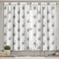 thumbnail image 2 of Ambesonne Animal Cartoon Valance & Curtain, Heart Balloons, 55"x36", Grey Pale Pink White, 2 of 6