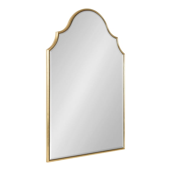 Kate and Laurel Leanna Modern Arched Wall Mirror, 20 x 30, Gold, Glamorous Decorative Mirror for Wall