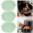 thumbnail image 4 of DQrwqpou Freidoras Aire Antiadherentes Bandeja Silicona para Hornear Utensilios Reutilizables para Hornear en Casa (verde) 3 Uds., 4 of 9