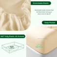 thumbnail image 6 of Tencel Sheets, 100% Eucalyptus Lyocel Sheet Set, Soft Breathable & Cooling Sheets for Hot Sleepers, Silk Smooth Bed Sheets, 16" Deep Pocket - 4 Piece(Ivory,Queen), 6 of 15