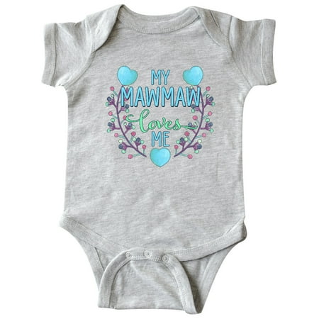 

Inktastic My Mawmaw Loves me- painted flowers and hearts Gift Baby Boy or Baby Girl Bodysuit