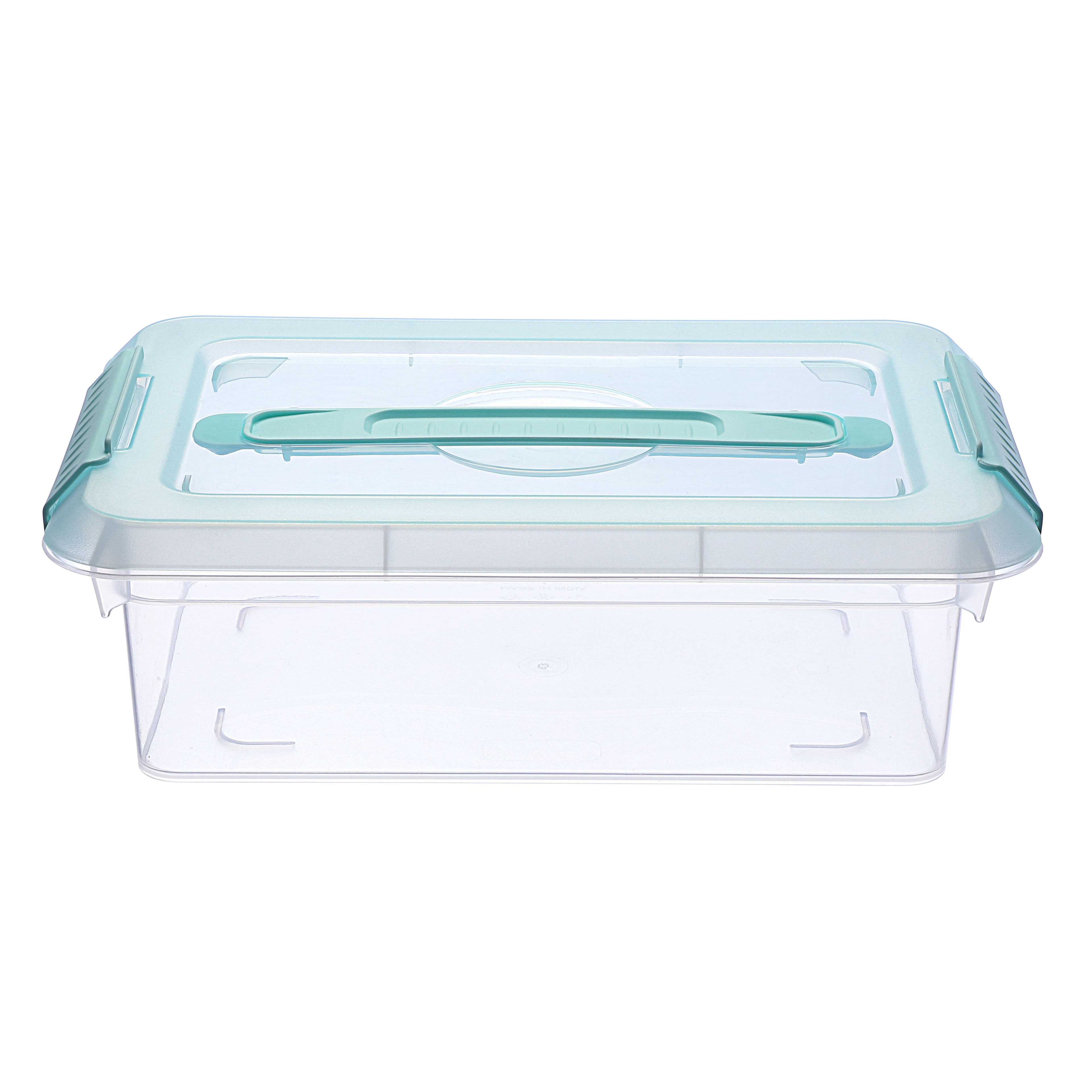 3.4 Qt. Mint Storage Bins with Lids by Simply Tidy – Plastic Organizer Containers for Crafts - Office & Home Storage - 6 Pack