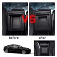 thumbnail image 3 of Pour console centrale Tesla Modèle 3 Modèle Y 2021 - Boîte de rangement cache - accessoires Intérieurs, noir, 3 of 4