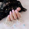 thumbnail image 4 of Vogacara 24 piezas de uñas postizas de ataúd esmerilado de cabeza redonda pequeña DIY uñas acrílicas de personalidad exquisita única Artificial Juegos de manicura 6 rosa Vogacara CE011423-06, 4 of 4