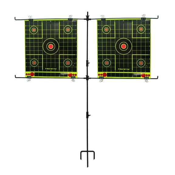 Atflbox Adjustable Shooting Target Stand for Outdoor, Paper Shooting Target Stand, Range BB Gun Airgun