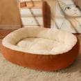 thumbnail image 6 of geerera Oval Pet Bed Orthopedic Bed Fleece Warmth Pet Pad for Cat & Small Dog, 6 of 6