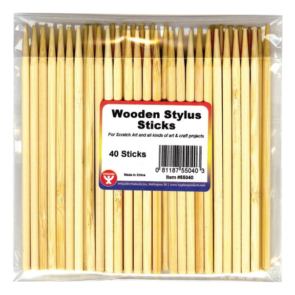 Hygloss Wooden Stylus Sticks
