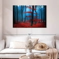 thumbnail image 2 of Elephant Stock Forest During Autumn Wall Art - Horizontal Canvas Wall Art - Dining Room Wall Decor - Floral And Botanical Canvas - Black And Red Decor - 45" x 30", 2 of 8