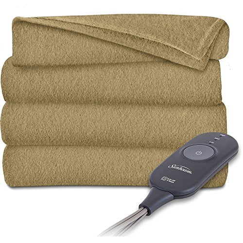 Sunbeam Heated Electric Throw Blanket Fleece Extra Soft, Acorn, 50 in. x 60 in. Walmart Canada