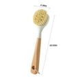 thumbnail image 3 of Coollooc Dish Brush Kitchen Brushes Set with Bottle Brush, Dish Brush, Palm Scrub Brush and Straw Brush, Fruit Vegetable Cleaning Brushes, Long Handle for Skillet Wok Pot Pan Cast Iron(B), 3 of 6