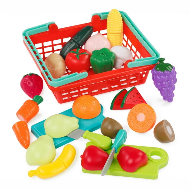 Cesta de productos Play Food Toy Battat Farmers Market para más de 2 años