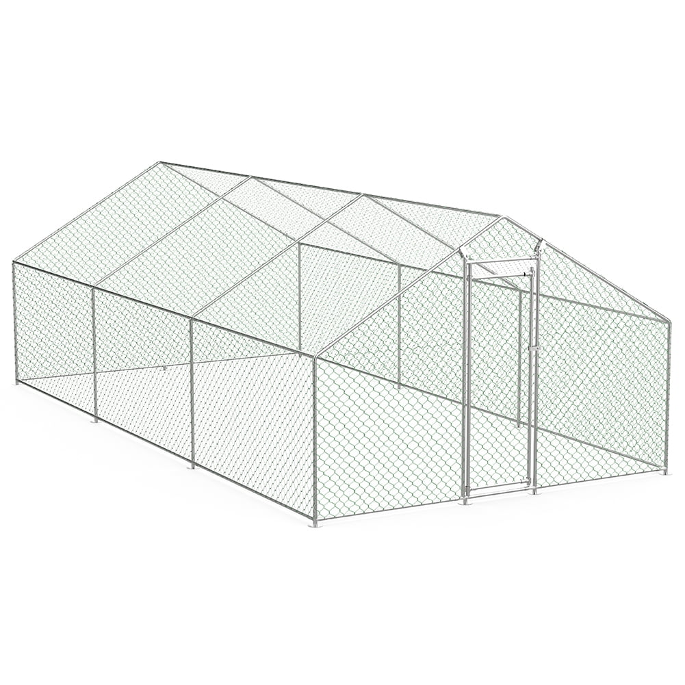 Kadyn Walk-in Poultry Cage , Large Metal Chicken Coop, Chicken Run House Duck Rabbit Pen with Waterproof & Anti-UV Cover for Outdoor Yard Farm Use