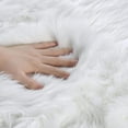 thumbnail image 5 of ORINOVA White Shag Rugs for Living Room 9x12 Area Rugs for Bedroom Large Washable Furry Faux Sheepskin Fluffy Fur Rug for Nursery Rectangle Rug, 5 of 6