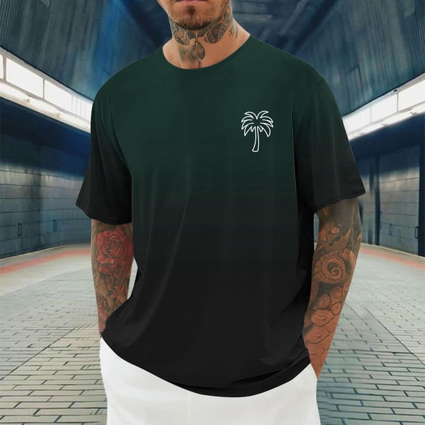 Tops para hombre, blusas y camisas de cuello redondo y manga corta para hombre, blusas casuales de moda para hombre, blusas deportivas de cuello redondo y manga corta, blusas de poliéster para hombre