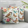 thumbnail image 3 of GOSMITH  Spring Saying Flowers Butterfly Pink Throw Pillow Covers, Home Sweet Home Cushion Case for Sofa Couch, 3 of 5