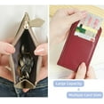 thumbnail image 6 of JUYGO Small Wallet for Women Minimalist Pebbled Leather Card Holder Slim RFID Blocking Keychain Wallet with Zipper Pocket, 6 of 7
