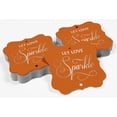 thumbnail image 4 of Inkdotpot Real Silver Foil Let Love Sparkle Wedding Tags Favor Bracket Shape Hang Pack Of 50 Paper Tags, 4 of 6