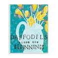 thumbnail image 2 of The Stupell Home Decor Daffodils Bloom New Beginnings Blue and Yellow Vase Illustration, 2 of 5