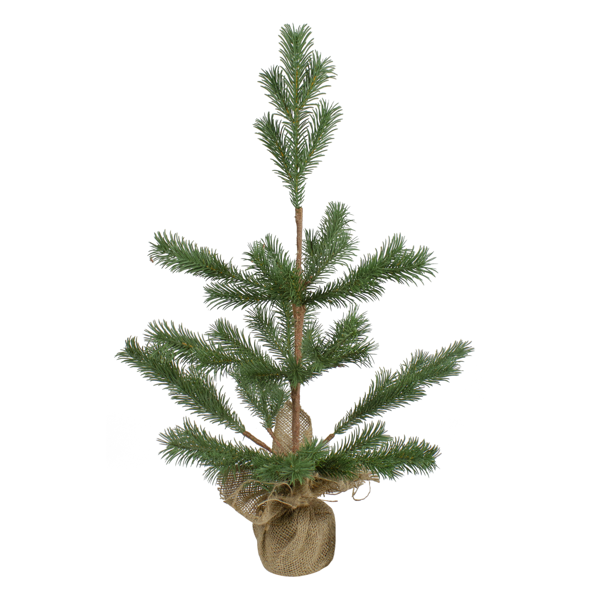 2' Ponderosa Pine Artificial Christmas Tree Jute Base Decoration