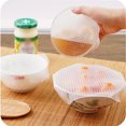thumbnail image 3 of Juego de 4 fundas de silicona para envolver alimentos, diferentes tamaños, reutilizables, con forma cuadrada, adhesivo de silicona, fundas duraderas para alimentos TUNC Sencillez, 3 of 5