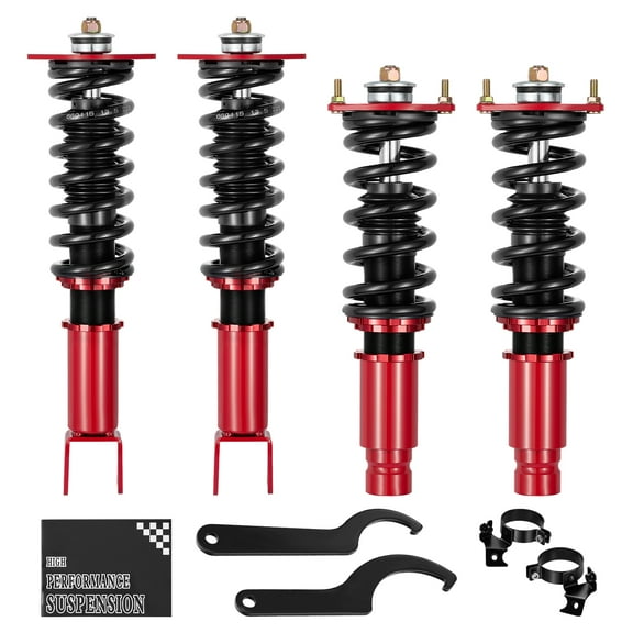SPEEDWOW Coilovers Kits for 2003-2010 Infiniti, 24 Levels Damper Adjustable Coilovers Suspension Kit Shock Absorbers Struts Coilover Lowering Kit,Black