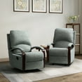 thumbnail image 5 of Upholstered Rocking Recliner Chair Set of 2 Metal Base for Home Living Room Sage, 5 of 10