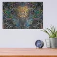 thumbnail image 4 of Luxe Metal Art 'Cernunnos' by Pedro Gavidia, Metal Wall Art, 16"x12", 4 of 9