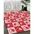 thumbnail image 3 of Ahgly Company Machine Washable Indoor Round Transitional Pink Area Rugs, 3' Round, 3 of 7