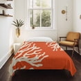 thumbnail image 4 of Coral Orange Tapestry for Bedroom Wall Hanging Tapestry, Coastal White Ocean Marine Nautical Beach Ceiling Backdrop Tapestries Poster Blanket Wall Decor for Teens Room Living Room Dorm 39" x 59", 4 of 8