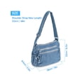 thumbnail image 2 of Luxtrada Large Denim Purses for Women Denim Shoulder Bag Crossbody Casual Retro Lightweight Tote Handbags (Blue), 2 of 8
