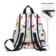 thumbnail image 5 of FORMRS School Backpack with Front Zippered Pocket 12" Student Travel Daypack, White Triangles, 5 of 6