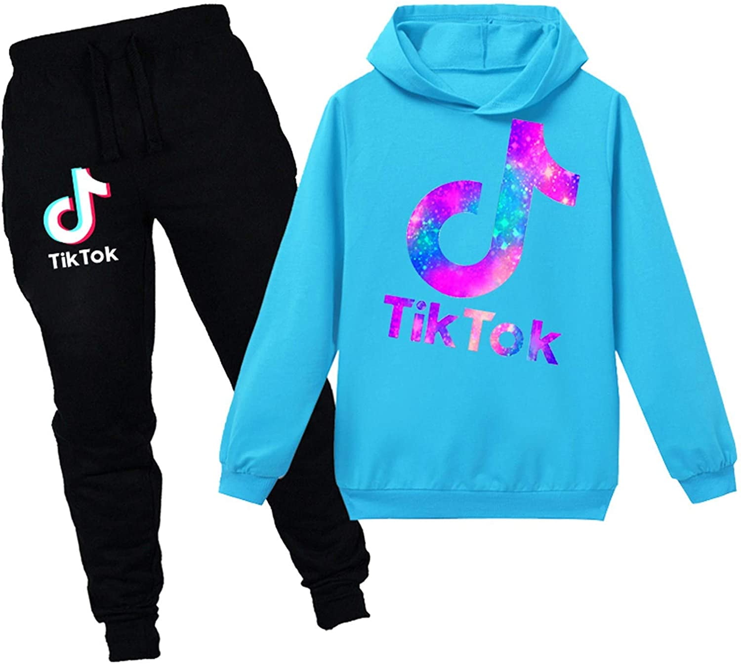 Youth Pullover Hoodie and Sweatpants Suit for Boys Girls 2 Piece Outfit Fashion Sweatshirt Set 