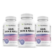 Healblend Hair Skin & Nails Vitamin Supplement - Support Hair Growth, Healthy Skin, Strong Nails with Multivitamin Multimineral for Women & Men 3-Pack