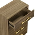 thumbnail image 5 of 4 Drawers Dresser,Mid-Century Modern 4 Drawer Chest with Golden Handles,46" Tall Dresser Storage Cabinet Organizer Unit with Wood Legs for Bedroom,Living Room,Closet,Natural Walnut, 5 of 7