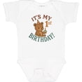 thumbnail image 3 of Inktastic Cute Teddy Bear 1st Birthday Celebration Boys or Girls Baby Bodysuit, 3 of 5