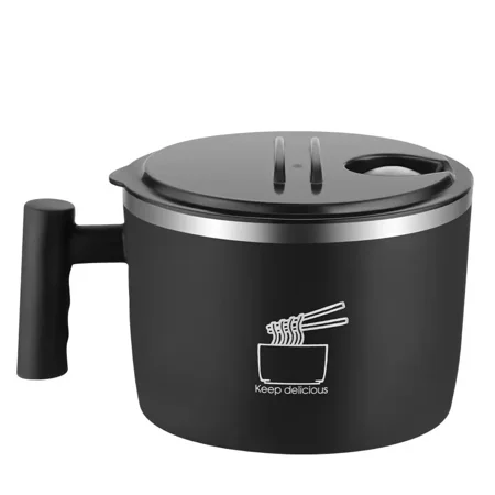 

Stainless steel instant noodle bowl with lid student dormitory easy to wash large instant noodle bowl with drain outlet