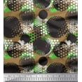 thumbnail image 1 of Soimoi Japan Crepe Satin Fabric Brush Stroke & Dots Abstract Decor Fabric Printed Yard 42 Inch Wide, 1 of 3