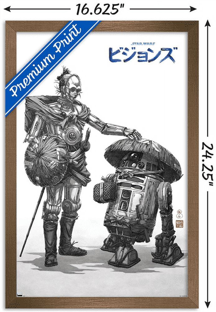 Star Wars: Visions - Droids Wall Poster, 14.725" x 22.375", Framed