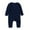Brown, Light Blue, Dark Blue, Black, White, Green, Red, Gray, Pink, Dark Green, variant on Baby Boys Girls Crewneck Jumpsuits for Newborn Solid Color Long Sleeve Romper Bodysuit Spring Fall Onesies Pajamas 0-18M