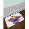 thumbnail image 2 of Pin up Girl Bath Mat, Vintage 1930s Style Blonde Lady with Curly Hair in Costume Party Entertainment, Plush Bathroom Decor Mat with Non Slip Backing, 29.5" X 17.5", Multicolor, by Ambesonne, 2 of 2